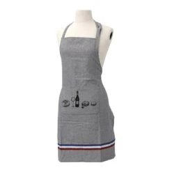Tablier Coton Avec Poche France Gris