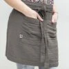 Tablier Avec Poches Gaze De Coton Gaïa Gris Granit