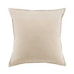Taie D'oreiller Carrée Flanelle De Coton (63 Cm) Théa Beige