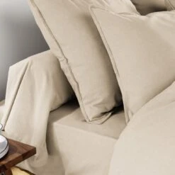 Taie D'oreiller Carrée Flanelle De Coton (63 Cm) Théa Beige 5 Taie D'oreiller Carrée Flanelle De Coton (63 Cm) Théa Beige -Eminza taie d oreiller carr e flanelle de coton 63 cm th a beige 122329 1663668515