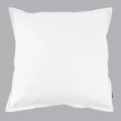 Taie D'oreiller Carrée Percale De Coton (65 Cm) Cali Blanc