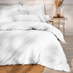 Taie D'oreiller Carrée Percale De Coton (65 Cm) Cali Blanc -Eminza taie d oreiller carr e percale de coton 65 cm cali blanc 109094 1687180831