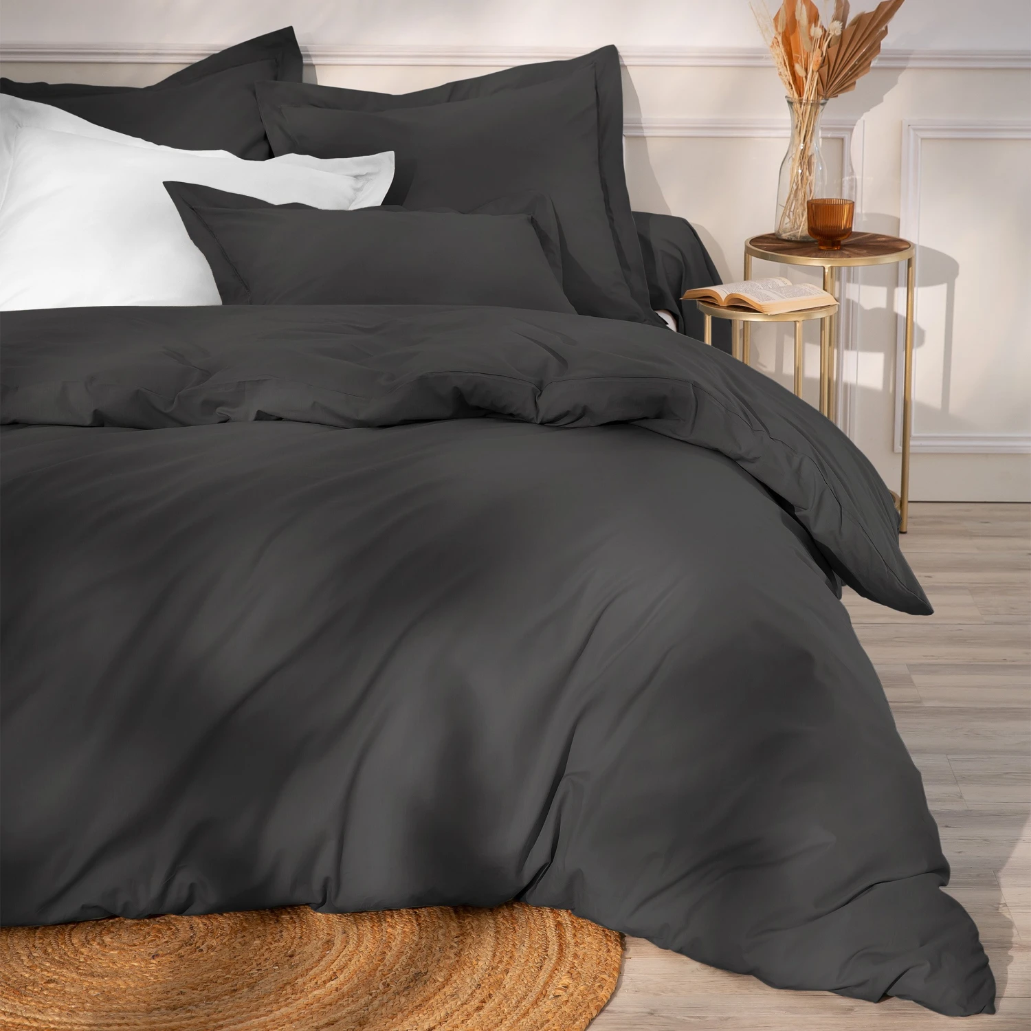 Taie d'oreiller carrée percale de coton (65 cm) Cali Gris anthracite Taie D'oreiller Carrée Percale De Coton (65 Cm) Cali Gris Anthracite -Eminza taie d oreiller carr e percale de coton 65 cm cali gris anthracite 109109 1687180848