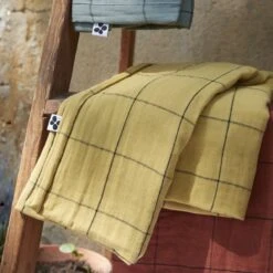 Taie D'oreiller Carrée Gaze De Coton (60 Cm) Gaïa Match Camel -Eminza taie d oreiller gaze de coton 60 x 60 cm ga a match camel 112409 1655890415