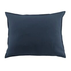 Taie D'oreiller Rectangulaire Flanelle De Coton (70 Cm) Théa Bleu Nuit