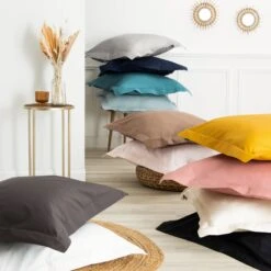 Taie D'oreiller Rectangulaire Percale De Coton (70 Cm) Cali Bleu Canard -Eminza taie d oreiller rectangulaire percale de coton 70 cm cali bleu canard 109064 1647249696