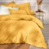 Taie D'oreiller Rectangulaire Percale De Coton (70 Cm) Cali Jaune Moutarde