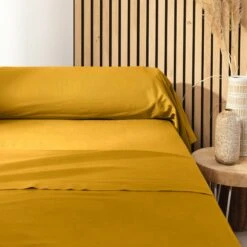 Taie De Traversin Coton Bio (L185 Cm) Biolina Jaune Ocre