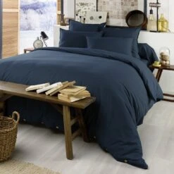 Taie De Traversin Flanelle De Coton (L185 Cm) Candice Bleu Nuit -Eminza taie de traversin flanelle 85 x 185 cm candice nuit 109955 1632726413