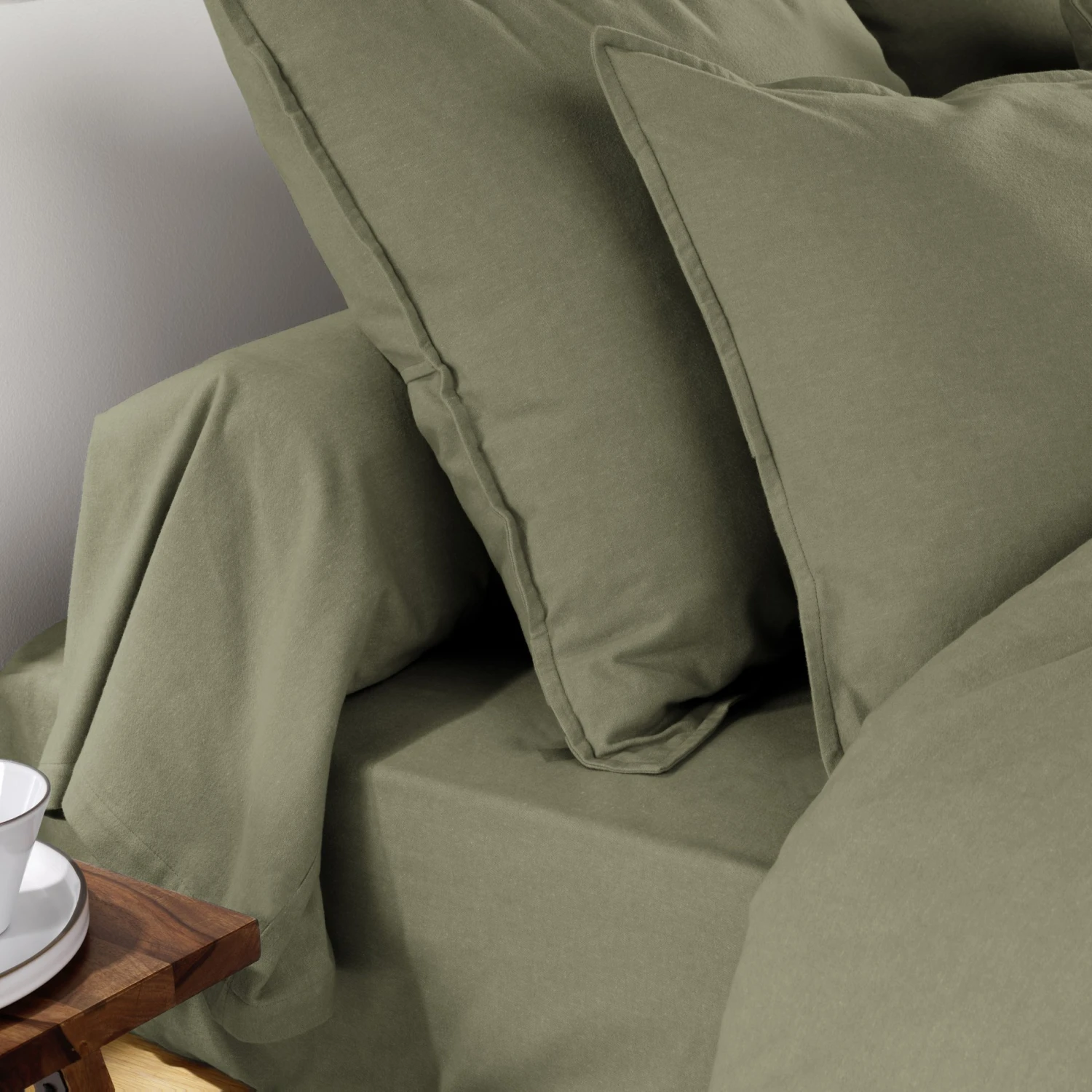 Taie de traversin flanelle de coton (L185 cm) Théa Vert romarin Taie De Traversin Flanelle De Coton (L185 Cm) Théa Vert Romarin -Eminza taie de traversin flanelle de coton l185 cm th a vert romarin 122356 1663678723