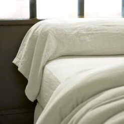 Taie De Traversin Gaze De Coton (L185 Cm) Gaïa Vert Tilleul