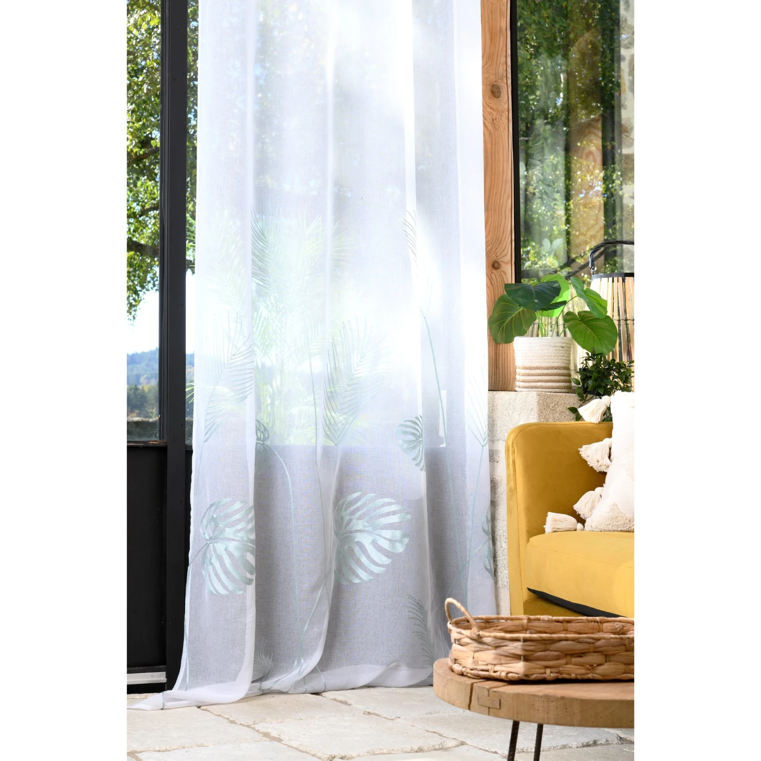 Voilage (140 x 260 cm) Taman Vert jade Voilage (140 X 260 Cm) Taman Vert Jade -Eminza taman voile 140x260 jade 111143 1639404310