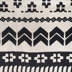 Tapis Coton (170 Cm) Delhi Noir Et Blanc -Eminza tapis coton delhi 120x170 72041 3