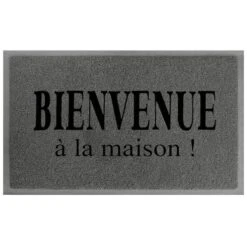 Tapis D'entrée Antidérapant (75 Cm) Bienvenue à La Maison Gris