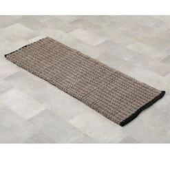 Tapis De Bain (120 Cm) Black Line Gris Ficelle / Noir
