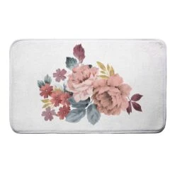Tapis De Bain (75 Cm) Jayana Rose -Eminza tapis de bain 45 x 75 cm microfibre imprimee jayana des place 114395 1643110212