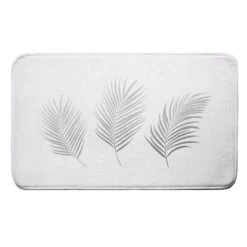Tapis De Bain (75 Cm) Orbella Blanc Et Argent