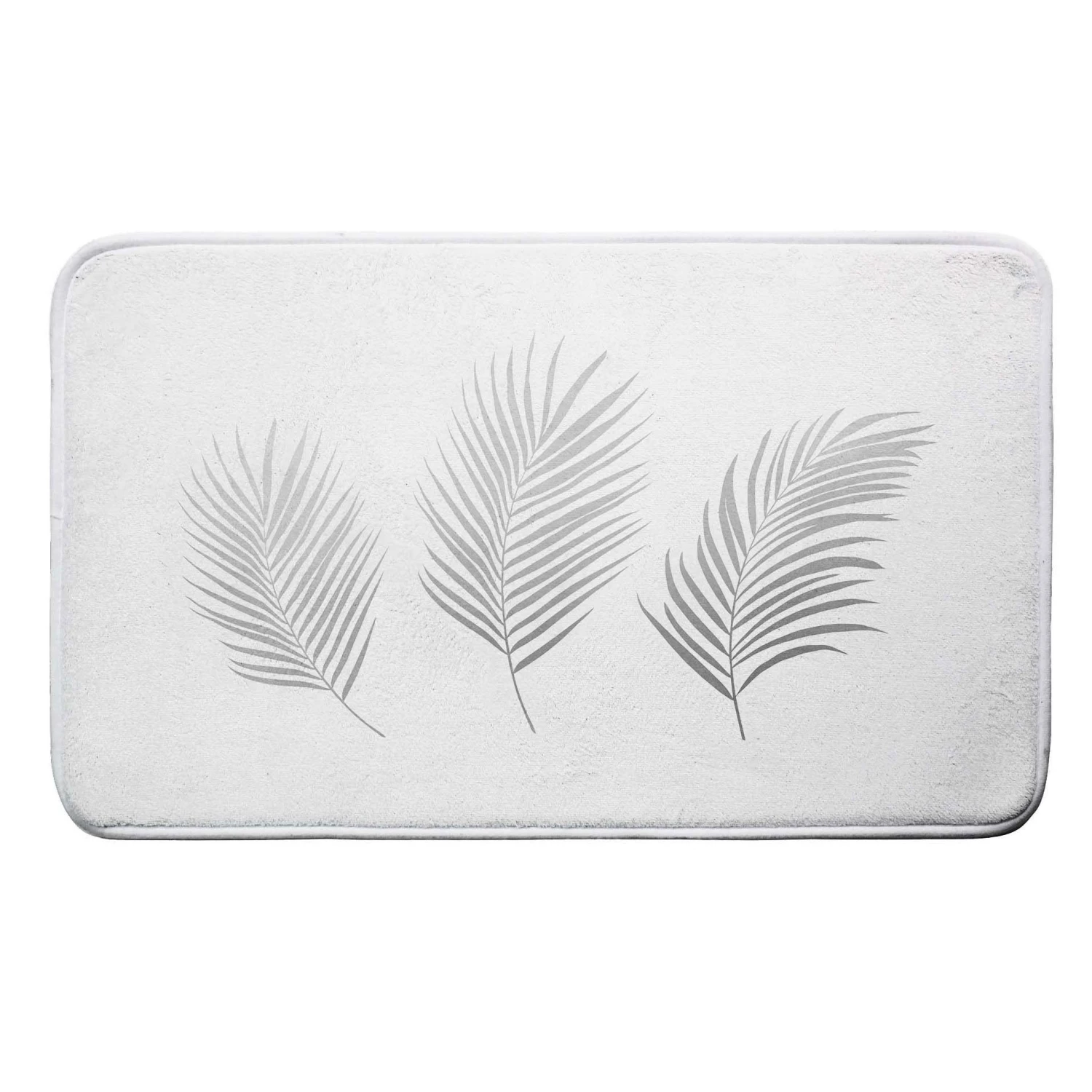 Tapis de bain (75 cm) Orbella Blanc et argent Tapis De Bain (75 Cm) Orbella Blanc Et Argent -Eminza tapis de bain 45 x 75 cm microfibre imprimee orbella blanc argent 107252 1627393256