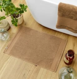 Tapis De Bain Coton Bio (70 Cm) Garance Camel
