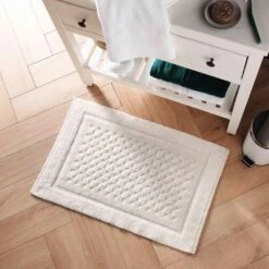 Tapis De Bain Coton (80 Cm) Damaris Blanc