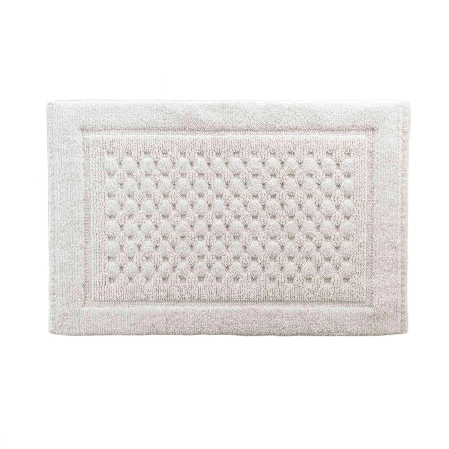 Tapis de bain coton (80 cm) Damaris Blanc Tapis De Bain Coton (80 Cm) Damaris Blanc -Eminza tapis de bain 50 x 80 cm coton jacquard tisse damaris 130621 1690442824