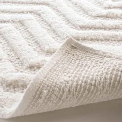 Tapis De Bain Coton (80 Cm) Angelis Blanc 2 Tapis De Bain Coton (80 Cm) Angelis Blanc -Eminza tapis de bain 50 x 80 cm coton jacquard tufte angelis 130622 1690443281