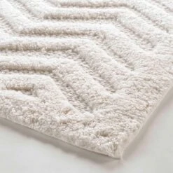 Tapis De Bain Coton (80 Cm) Angelis Blanc 3 Tapis De Bain Coton (80 Cm) Angelis Blanc -Eminza tapis de bain 50 x 80 cm coton jacquard tufte angelis 130622 1690443294