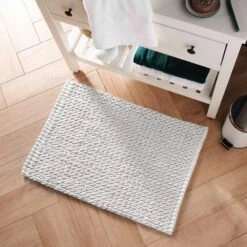 Tapis De Bain (80 Cm) Isalis Blanc