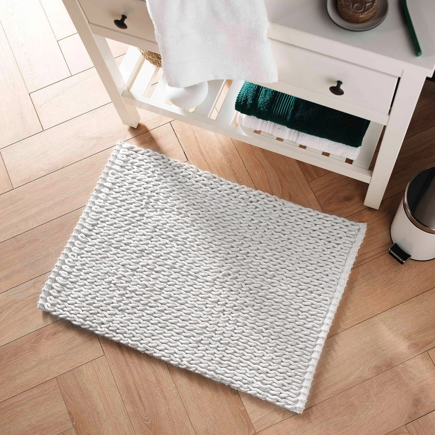 Tapis de bain (80 cm) Isalis Blanc Tapis De Bain (80 Cm) Isalis Blanc -Eminza tapis de bain 80 cm isalis blanc 130625 1694094395