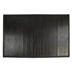 Tapis De Bain Lattes Bambou Noir