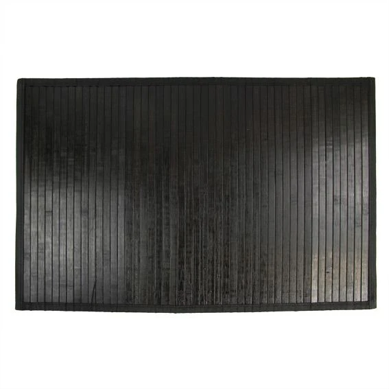 Tapis de bain lattes Bambou Noir Tapis De Bain Lattes Bambou Noir -Eminza tapis de bain lattes bambou noir 26743 1