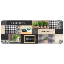 Tapis (120 Cm) Green Bistrot Vert Et Noir