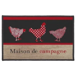 Tapis Multi-usage (80 Cm) Maison De Campagne Rouge