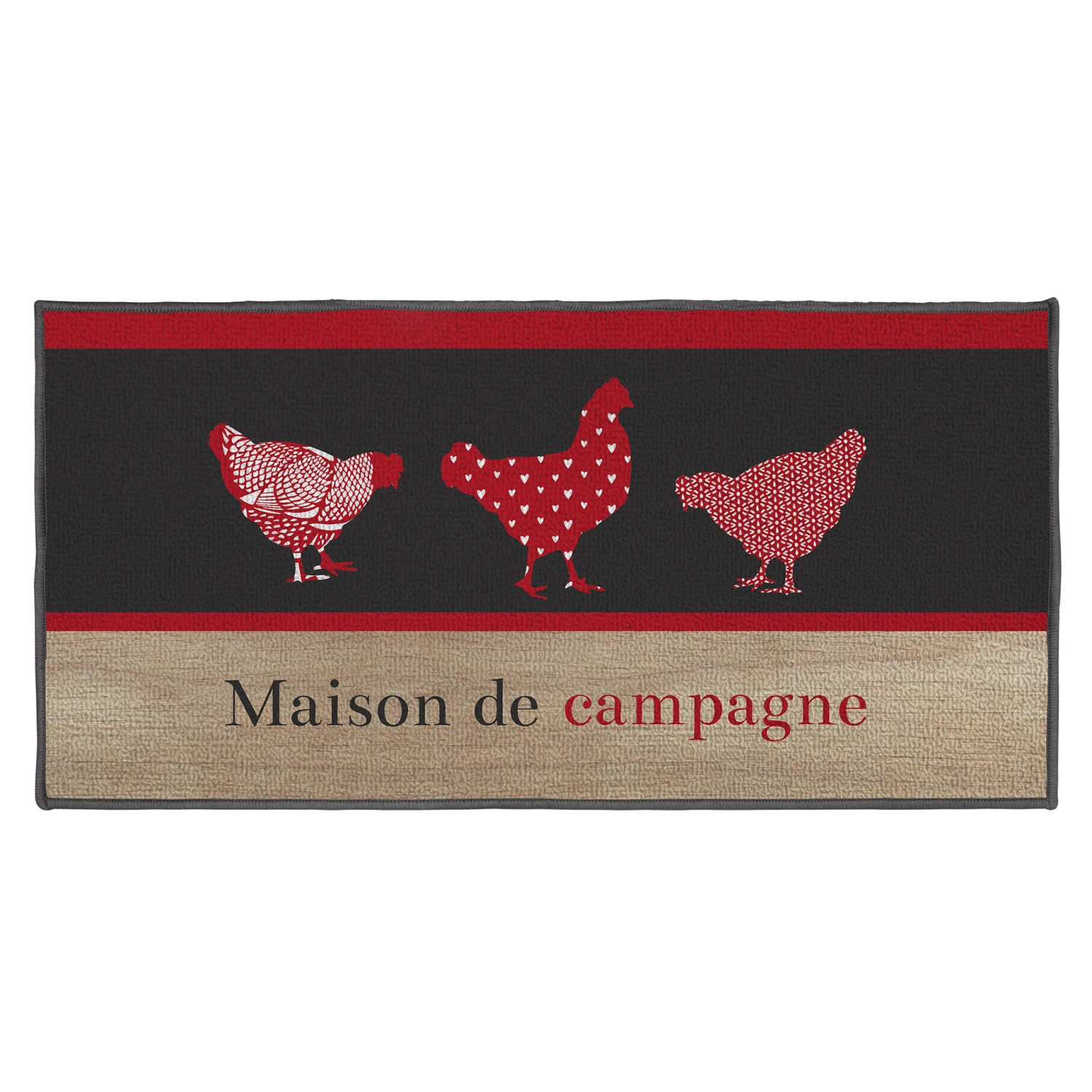 Tapis multi-usage (120 cm) Maison de campagne Rouge Tapis Multi-usage (120 Cm) Maison De Campagne Rouge -Eminza tapis deco rectangle 57 x 115 cm imprime maison de campagne 72783