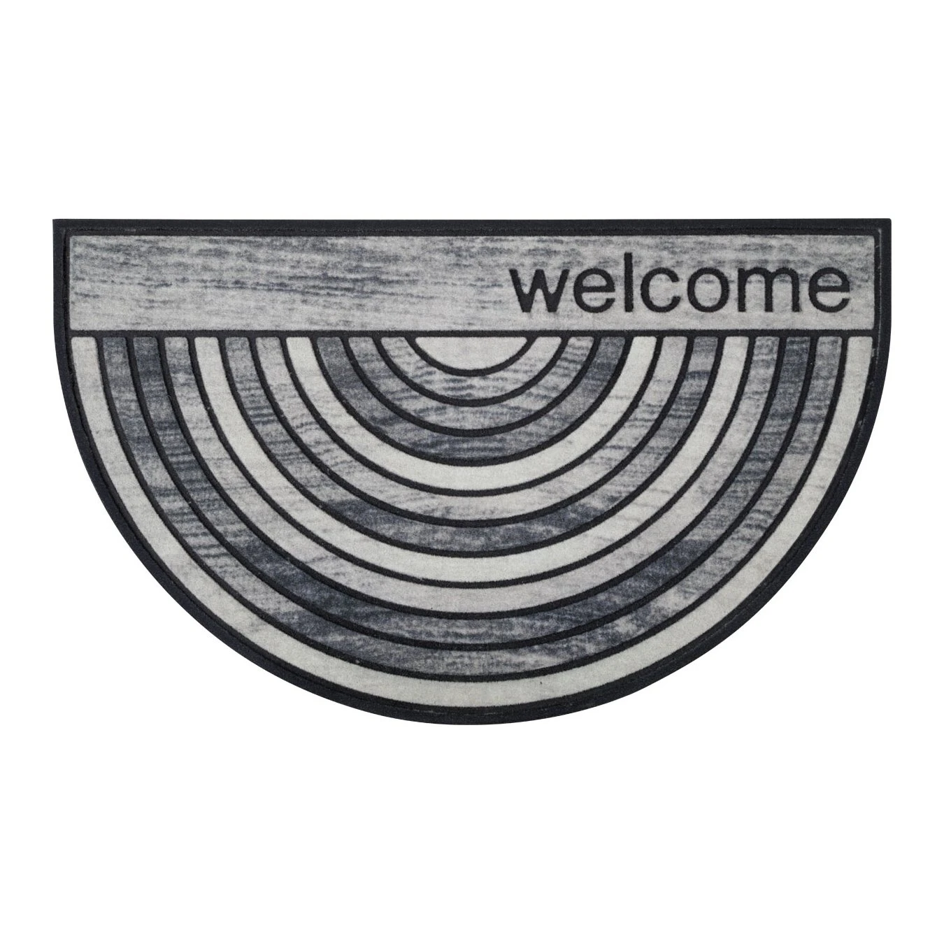 Tapis d'entrée extérieur demi-lune (75 cm) Welcome Gris Tapis D'entrée Extérieur Demi-lune (75 Cm) Welcome Gris -Eminza tapis demi lune 45x75 welcome 128037 1682415569