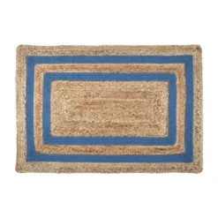 Tapis Jute (90 Cm) Berry Bleu Orage