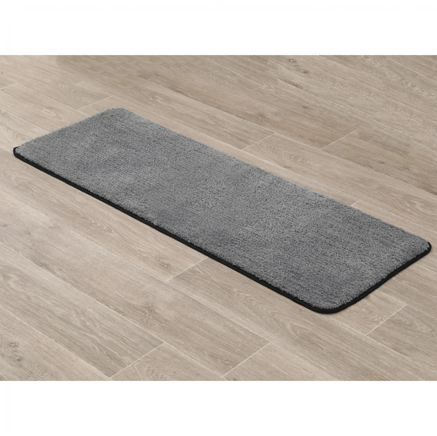 Tapis de bain antidérapant (120 cm) Black Line Gris / noir Tapis De Bain Antidérapant (120 Cm) Black Line Gris / Noir -Eminza tapis microfibre double vasque 45x120 cm dessous latex gris 128243 1683108297