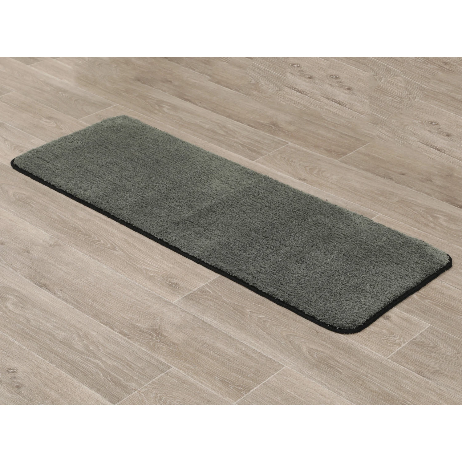 Tapis de bain antidérapant (120 cm) Black Line Vert kaki / noir Tapis De Bain Antidérapant (120 Cm) Black Line Vert Kaki / Noir -Eminza tapis microfibre double vasque 45x120 cm dessous latex kaki 128241 1683106849