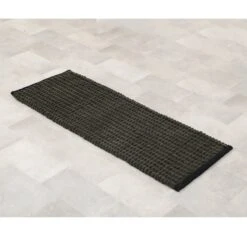 Tapis De Bain (120 Cm) Black Line Vert Kaki / Noir
