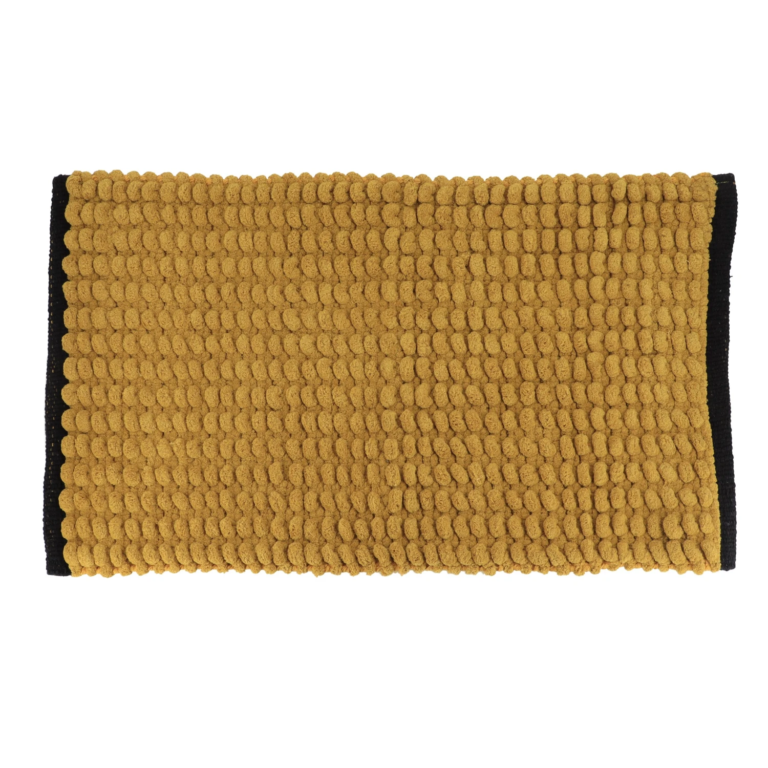 Tapis de bain (75 cm) Black Line Jaune ocre / noir Tapis De Bain (75 Cm) Black Line Jaune Ocre / Noir -Eminza tapis polyester coton bicolore 45x75 cm ocre noir 128244 1683107302