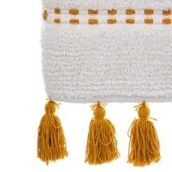 Tapis Coton (75 Cm) Pietro Jaune Ocre -Eminza tapis pompom 50x75 ocre solar ocre 111674 1639650863