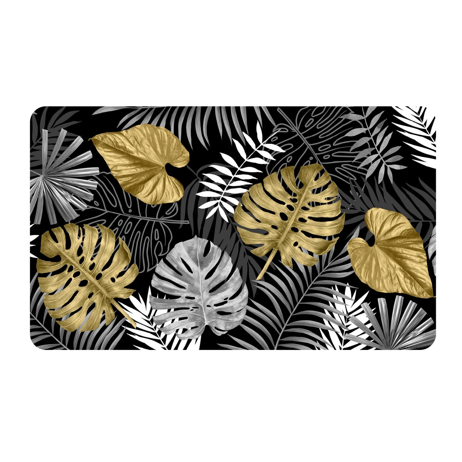 Tapis (75 cm) Blue Bay Noir Tapis (75 Cm) Blue Bay Noir -Eminza tapis rectangle 45 x 75 cm mousse imprimee blue bay noir 114455 1643104678