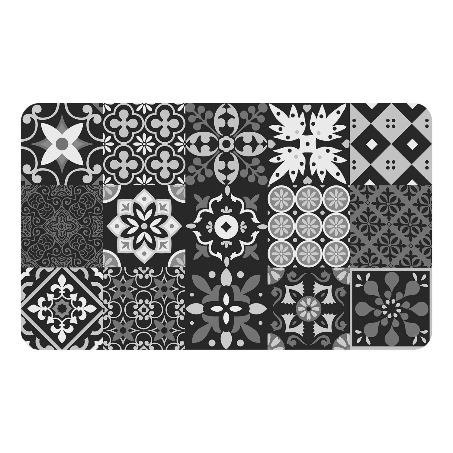 Tapis (75 cm) Salou Gris Tapis (75 Cm) Salou Gris -Eminza tapis rectangle 45 x 75 cm mousse imprimee salou gris 118783 1656678018