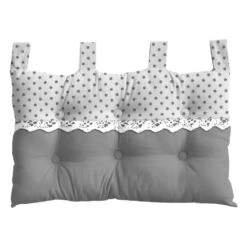 Tête De Lit (70cm) Romantique Dentelle Grise