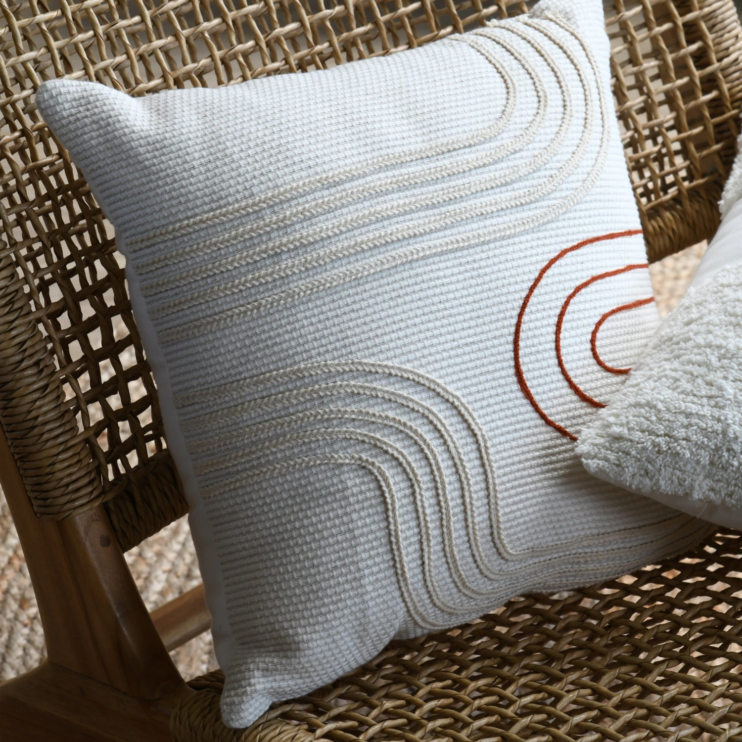 Coussin carré coton (40 cm) Thor Ecru Coussin Carré Coton (40 Cm) Thor Ecru -Eminza thor coussin 40x40 ecru 129903 1688639142