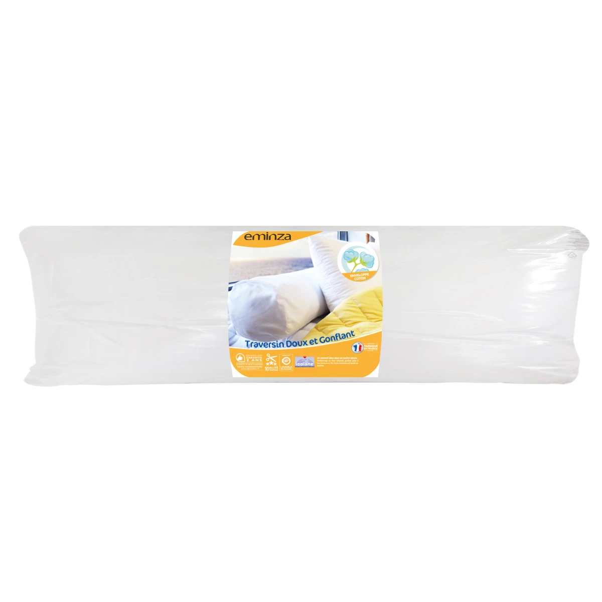 Traversin (160 cm) Doux et gonflant Blanc Traversin (160 Cm) Doux Et Gonflant Blanc -Eminza traversin doux et gonflant 160cm 70078 2
