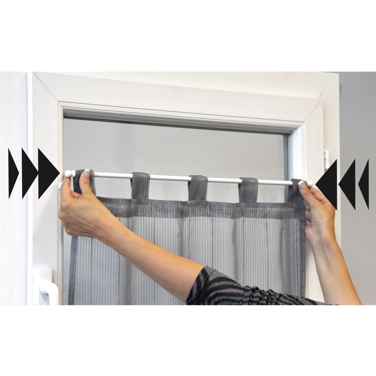 Tringle extensible Fix'vit (30 à 50 cm) Blanc Tringle Extensible Fix'vit (30 à 50 Cm) Blanc -Eminza tringle fix vit l50 cm blanc 21773 4