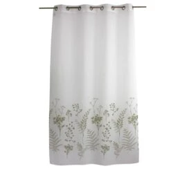 Voilage (140 X 240 Cm) Herbier Vert Olive -Eminza voilage 140 x 240 cm herbier vert olive 127347 1676386662