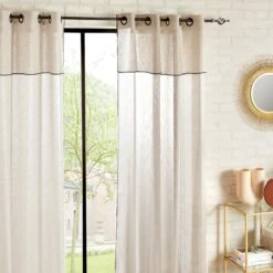 Voilage à Volant (140 X 240 Cm) Fred Beige