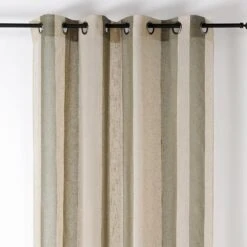 Voilage Lin (140 X 280 Cm) Kansas Vert Kaki